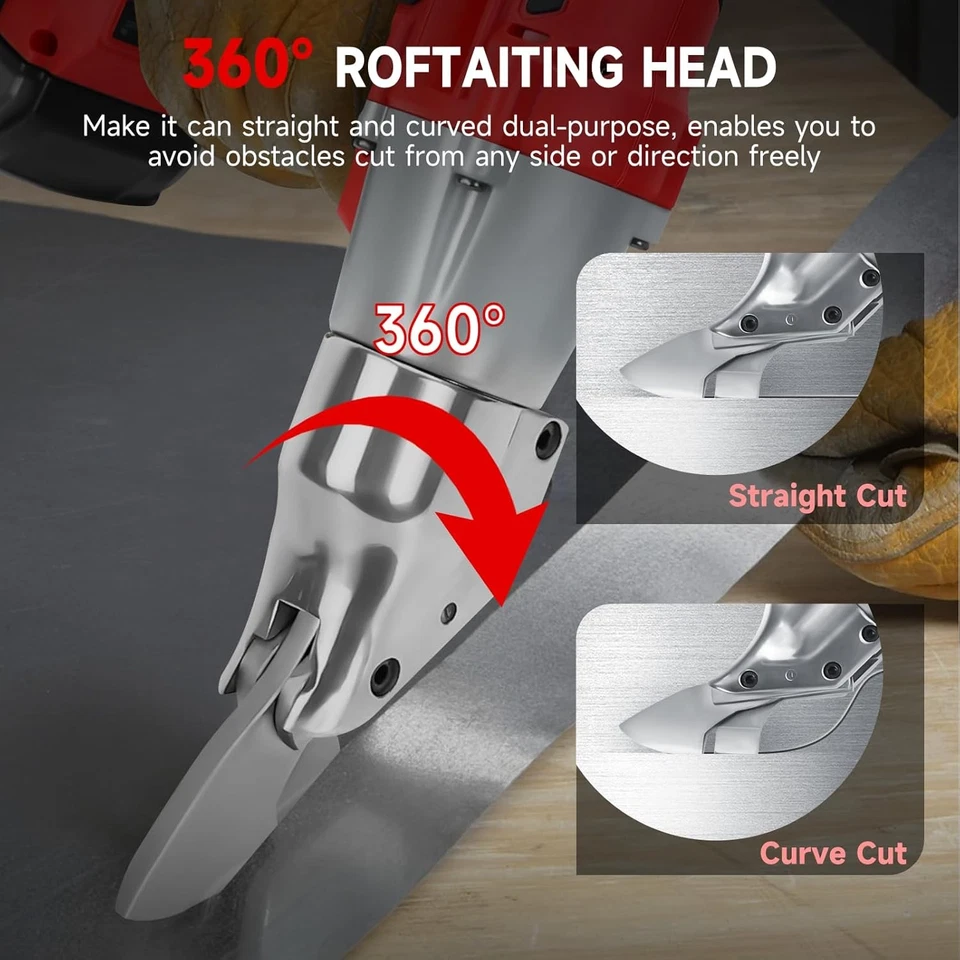 Cizalla de metal inalámbrica para batería Milwaukee 18V, tijera de metal eléctrica sin escobillas Foto 4 de 4