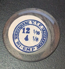 NOS V.T.F. VTF Vintage Glass Pocket Watch Crystal Size 12 1/16 Mi-Emp