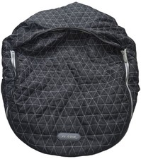 JJ Cole Fleece Lined Infant Car Seat Cover Black Quilted Zip