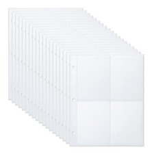50pcs Trading Card Sleeves, 400 Pockets Double Sided Page Protectors for A5...