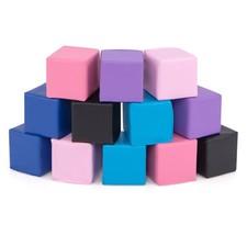 12 PCS Foam Building Blocks 5.5'' x 5.5'' Colorful Climbing Foam Soft Cubes
