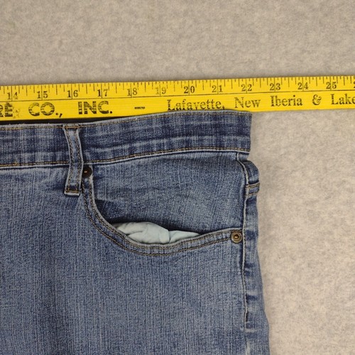 Westport Woman 24 Short Jeans Worn Faded (44x28) Button Zip 5 Pocket - Picture 7 of 12