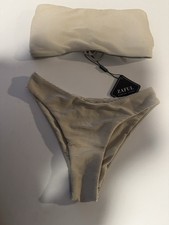 Zaful Womens Bikini Forever Young 2 Piece Swimsuit Padded Size Small New W/Tag