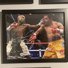 🔥Floyd Mayweather Autographed/Signed 11X14  Photo  PSA  🔥 Signed In White   b
