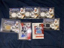 Peyton Krebs 7-Card Rookie Lot. Auto Patch Cards, Buffalo Sabres Young Star.