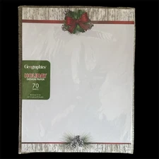 Christmas Printer Copy Paper Letterhead 8.5x11 Geographics 70 Pg. Rustic Country