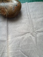 Polycotton blend fabric. Beige White forming Diamond pattern. 48x52cms