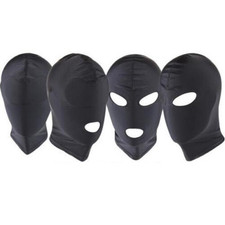 Bondage Hood Face Mask Headgear Harness Rolaplay BDSM Back Straight Jacket Slave