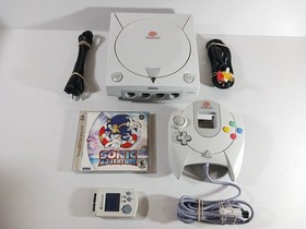 Dreamcast Sonic Adventure Console Starter Set Bundle VMU Batteries Tested SEGA