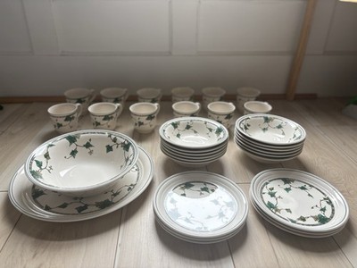 Vintage Keltcraft Noritake Ireland Ivy Lane Dinnerware Set Green  Plates Bowls