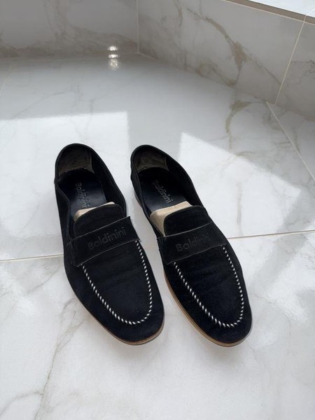 Men Baldinini Heels Black Suede 43