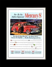 1942 Mercury Town Sedan Now. the New Airplane Engineered - Matted to 11x14