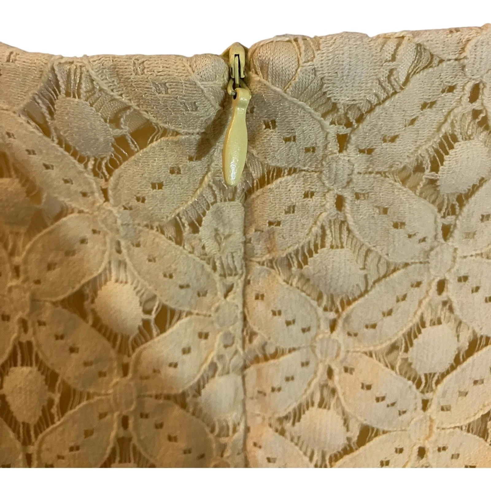 Abito donna Alyx taglia 12 giallo pizzo denim senza maniche cerniera posteriore buco della serratura