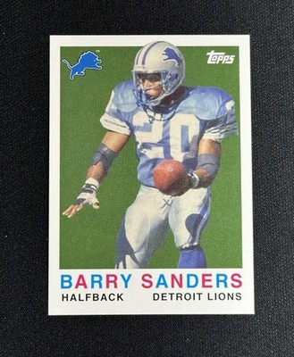 2008 Topps Barry Sanders Turn Back the Clock #10 1959 Style Football Card Lions