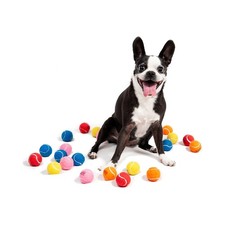 Mini Dog Tennis Balls Bulk Set of 25 Assorted Colors - 1.5" Size