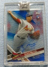 2017 TOPPS CLEARLY AUTHENTIC ALEX REYES AUTO #D 04/25 ST. LOUIS CARDINALS RC