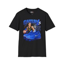 Caitlin Clark Indiana Fever Shirt WNBA Racer Blue Sneaker Graphic Tee Signature