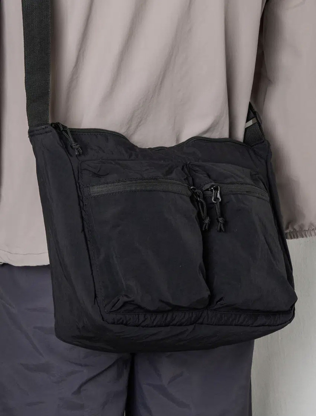 Nylon Crossbody Bag Multi Pocket Lightweight Shoulder Bag Ca