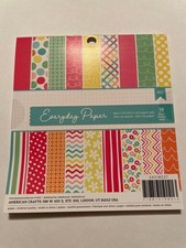 American Crafts Everyday Paper 6 x6 paper pad 18 Sheets New Bright Colorful