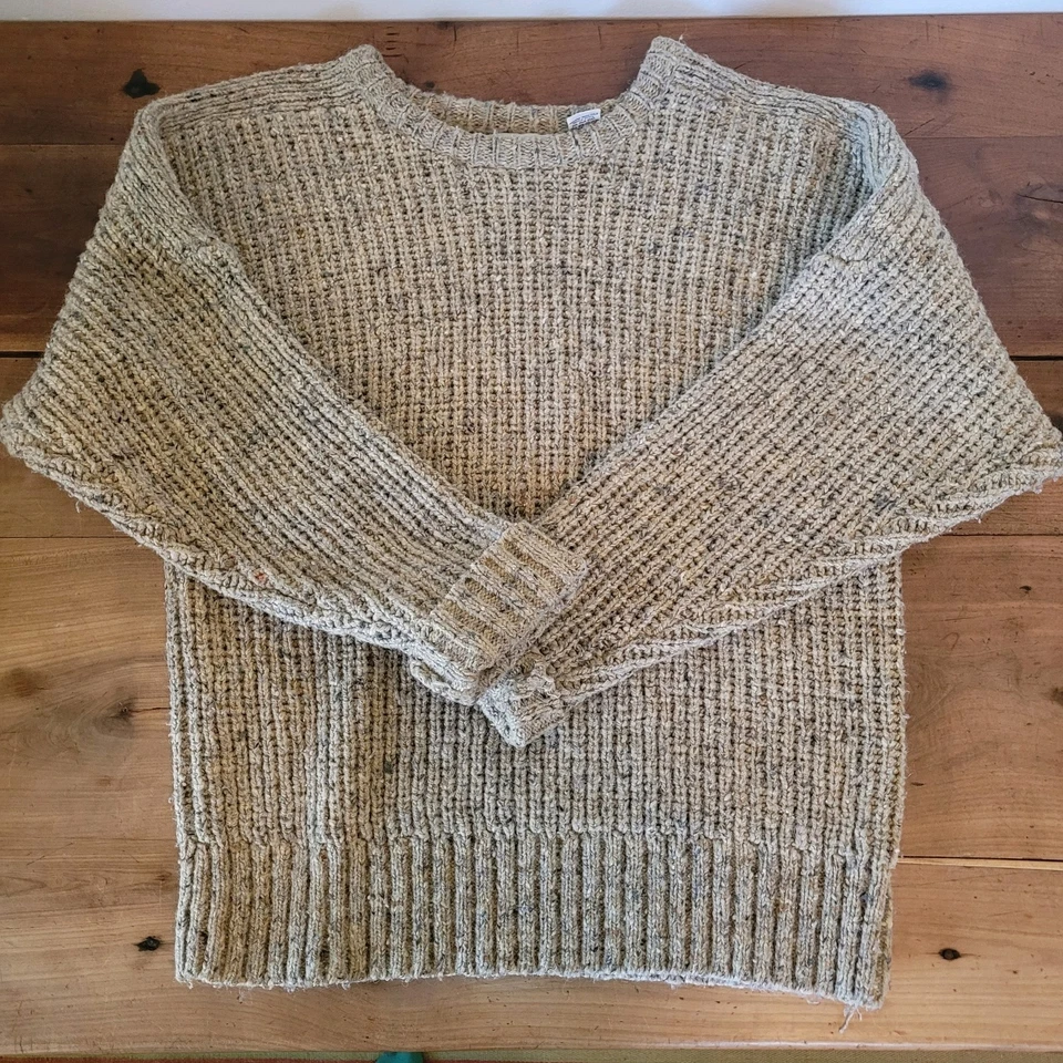 Suéter de avena tejido grueso mezcla de lana Limited Express vintage para hombre talla mediana Foto 3 de 4