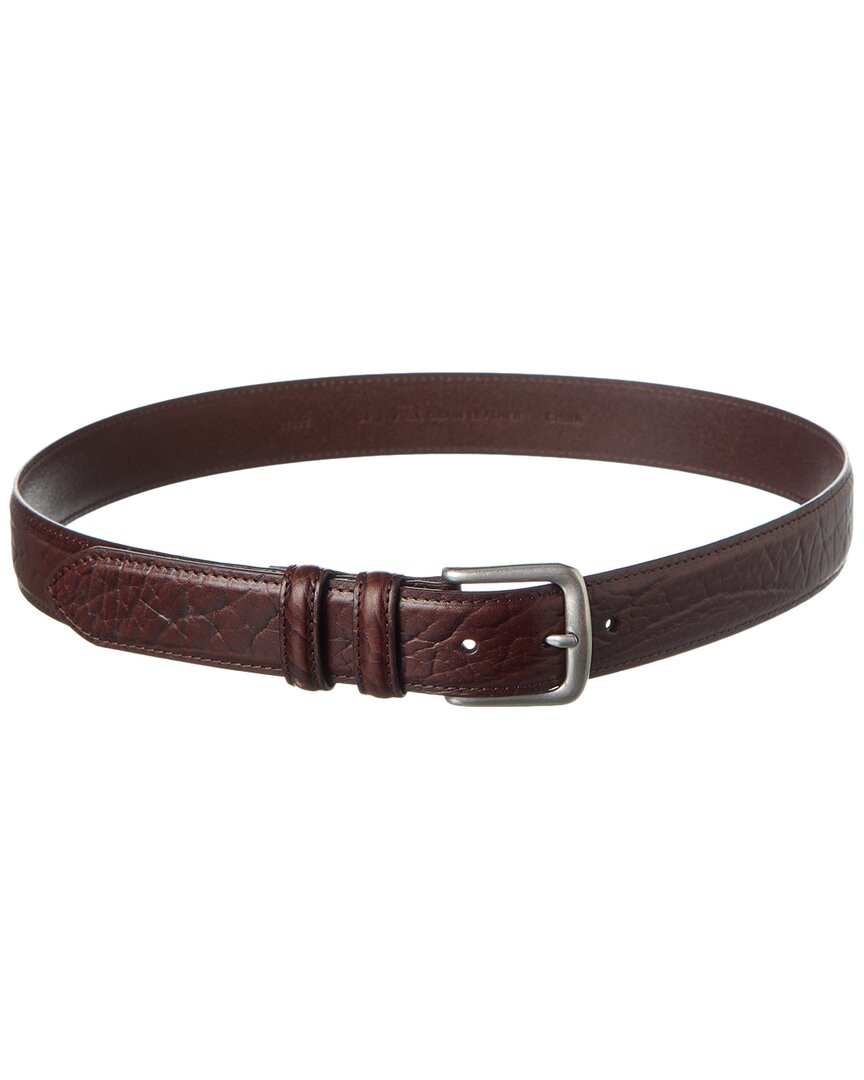 Кожаный ремень с латунной меткой для мужчин 9590₽