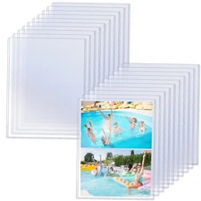5x7 inch Rigid Print Protectors 20 Pack Clear Hard Plastic Toploading Sleeve