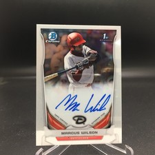 Marcus Wilson 2014 Bowman Draft Chrome Draft Pick Auto BCA-MW Diamondbacks 1st