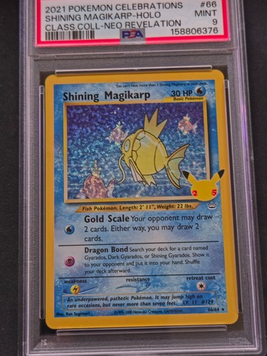 Shining Magikarp Holo 66 Celebrations Classic Collection Pokemon PSA 9 Mint