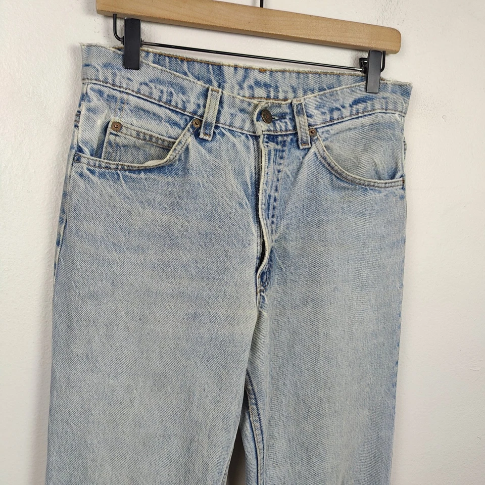 Vintage Levi's 517 Orange Tab Jeans Mens 31x32 Light Wash Straight Leg Denim - Image 3 of 4