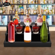 3-tier Display Stands Acrylic Black Riser Organizer for jewelry boxed goods