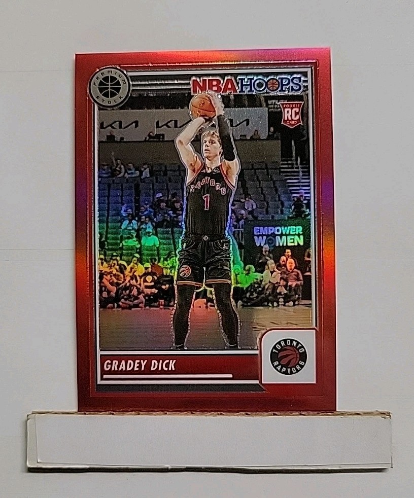 2023-24 NBA Hoops Premium Stock Gradey Dick #251 Red Prizm Rookie #'d 211/275 R1