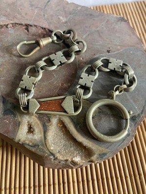 ALTE UHRENKETTE TASCHENUHR STAHL SONNENSTEIN ART DECO