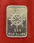 Fine Silver Ship’s Wheel Art Bar! 1 Gram Of .999 Pure Silver!