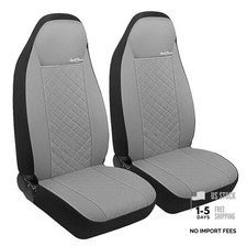 Front Seat Covers for Bucket Seats, Faux Leather Seat Covers Universal Grey
