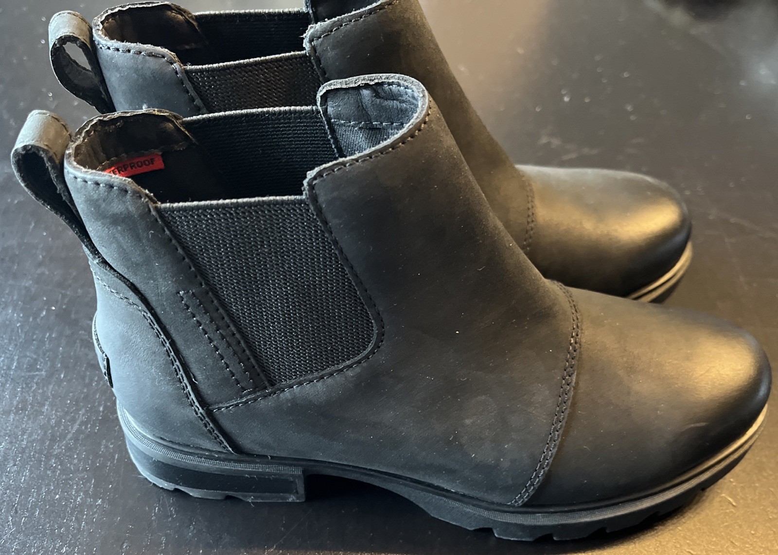Sorel Chelsea Boots Womens Size 6 Black Suede Ankle Slip On WMNS NL5018-010-image