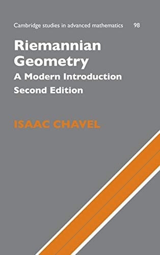 Riemannian Geometry: A Modern Introduction (Cam. Chavel Hardcover<|