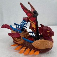Fisher-Price Imaginext Serpiente Barco Pirata Niños Rojo Vikingo Dragón Barco/Barco 2010