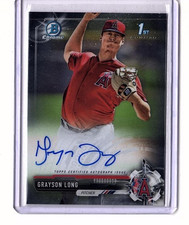 Grayson Long 2017 Bowman Chrome Autograph Rookie 1st Bowman