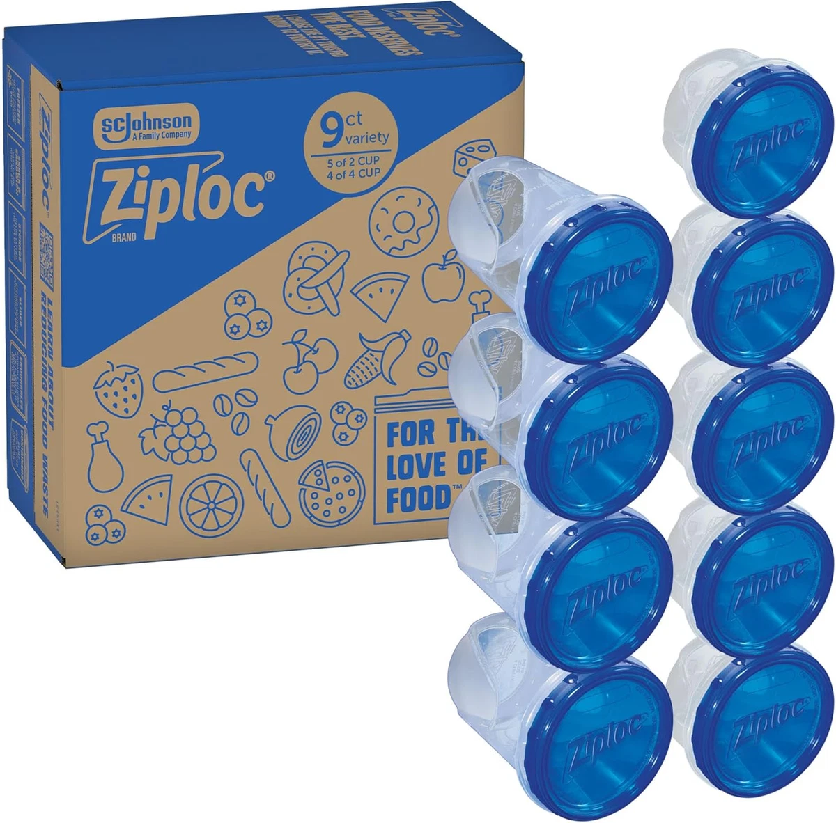 Grizzly plastic Luchtdichte Voedselopslagcontainer set, 8x meal prep containers met deksels, rechthoekig, stapelbaar, breukvast, magnetron- en vaatwasmachinebestendig