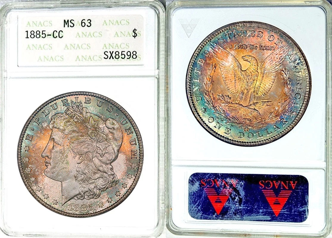 Uncirculated Silver 1885 Year Morgan US Dollars (1878-1921) for