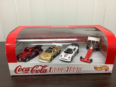 Hot Wheels 1999 Vintage Coca-Cola Special Edition Race Team 4 Car Set Sealed