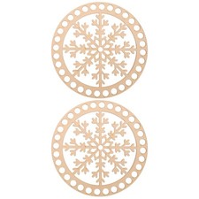 2 Pcs Basket Making Material Round Bag Bottom for Crochet Wood Crocheting