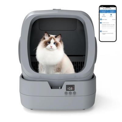 Automatic Cat Litter Box Self Cleaning - APP Control - Weight Monitoring - Ul...