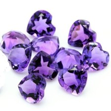 3MM TO 8MM NATURAL AFRICAN PURPLE AMETHYST HEART CUT FACETED LOOSE GEMSTONE