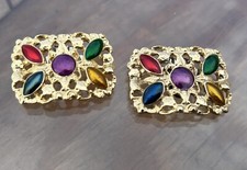 Vintage SG D'OR Shoe Clips Designer Fashion Accessories Multicolor pAT 4987659