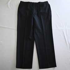 Austin Reed 38x32 Black Super 100s Wool Flat Front Straight Mens Dress Pants