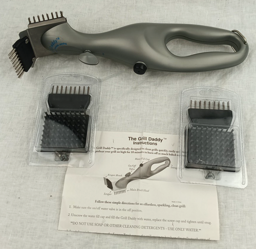 NEW The STEAM GRILL DADDY BBQ Barbecue Steam Cleaning Wire Scrubbing Brush