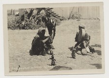 PALESTINA  ISRAEL  original  Fotografie  Gaukler mit Dressierte Scharf  ( 1084