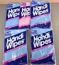 Handi Wipes Reusable All Purpose Cloths Pink Blue Colgate Lot 5 packs of 6