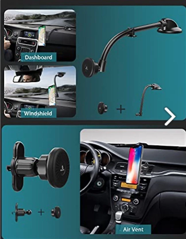 Magnetic Phone Holder For Car - Image 2 of 4